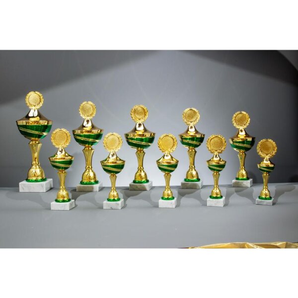 Pokal Gold-Grün Drago für Jubiläen, Auszeichnungen und besondere Anlässe