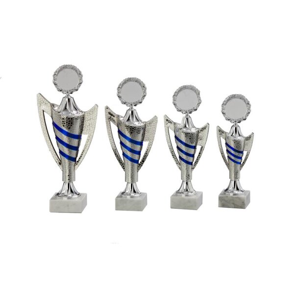 Trophäe Silber-Blau Rico für Wettbewerbe jeder Art und jede Altersklasse
