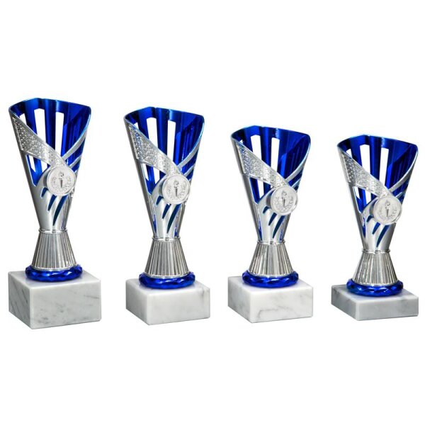 Trophäe Silber-Blau Marie-Theres für schnelle Siegerehrungen vor Ort