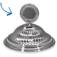 Rillendeckel silber Ø240 Sandro für...