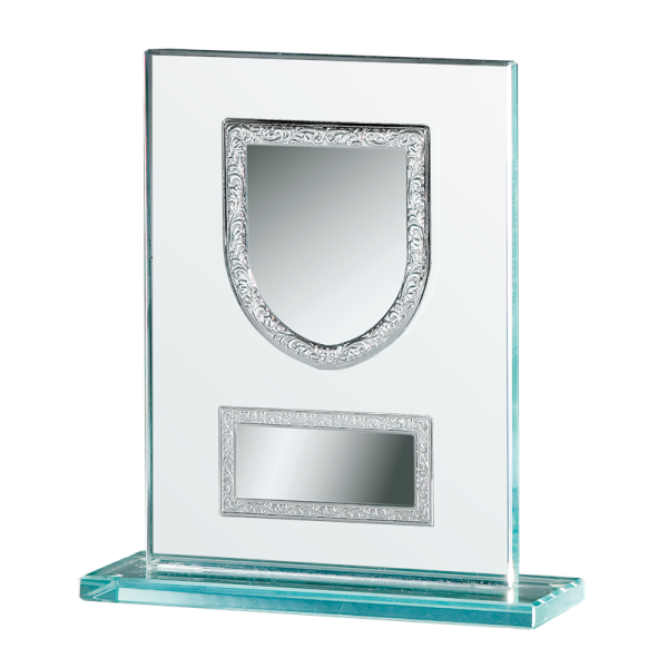 Glastrophäe Rechteck f. Ernestine für Meisterschaften und Qualifikationen