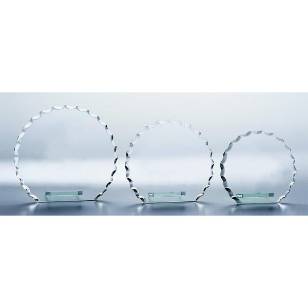 Glastrophäe Rondo neutral Henny für Rekorde, Bestleistungen und Spitzenplätze