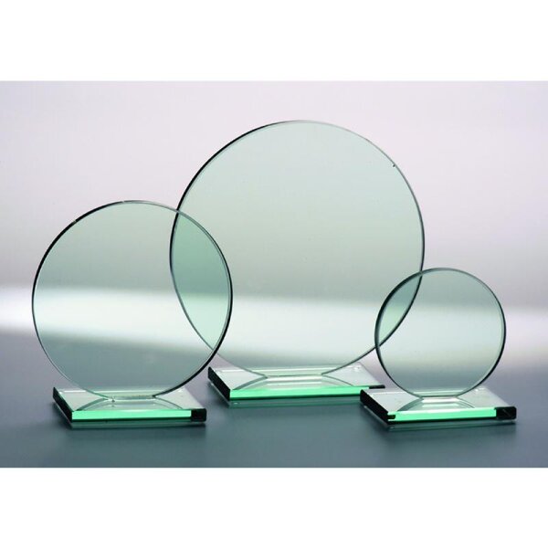 Glastrophäe rund neutral Slobodan für Bühne, Podium und Präsentation