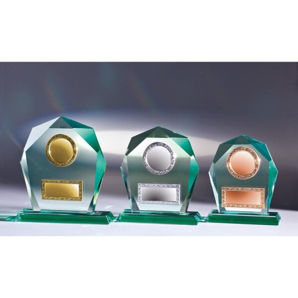 JADE-Glas mit Fassungen 15mm Dorothee für Firmenfeiern, Mitarbeiter-Awards und Erfolge