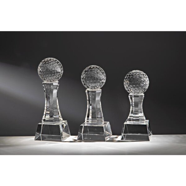 Kristall-Trophäe Golf Hartwig für Leistung, Engagement und Beständigkeit