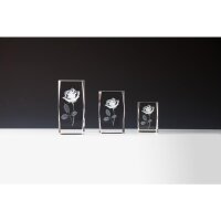 Kristallglas 3d-Rose Lili für kleine und große...