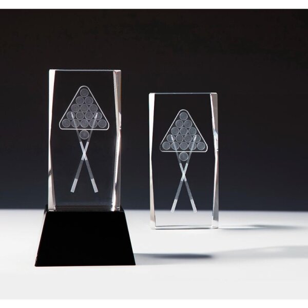 Kristallglas 3d-Billard Valentin für Serien, Ligen und wiederkehrende Termine