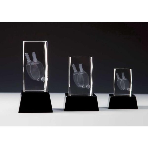 Kristallglas 3d-Tischt Nora für Ehrungen im Team, im Verein und im Betrieb