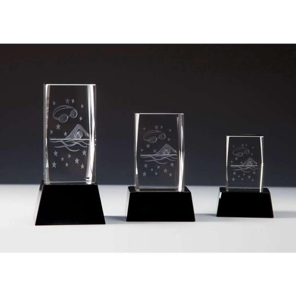 Kristallglas 3d-Schwimmen Siegbert für Wettbewerbe und Preisverleihungen