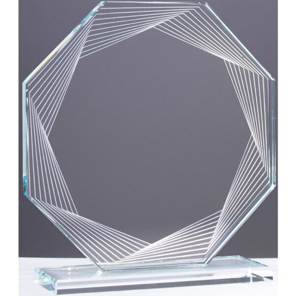 JADE-Glas Achteck Höhe Oscar für Ehrungen im Team, im Verein und im Betrieb