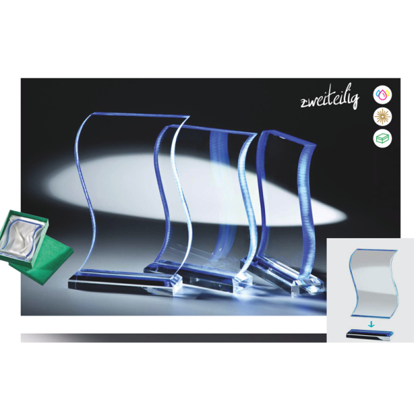 Acryl-Glas Trophäe Alexandros für Serien, Ligen und wiederkehrende Termine