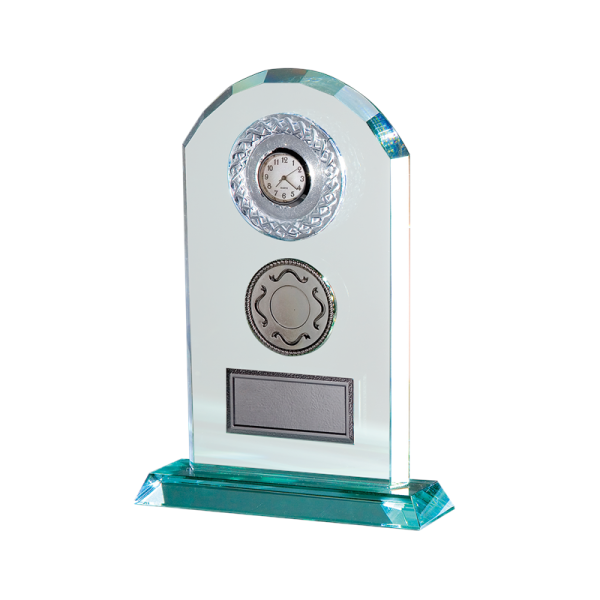 JADE-Glasuhr Höhe 270mm Gerti für Team-Erfolge und gemeinsame Meilensteine