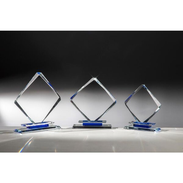 Glastrophäe White Glas 205mm Branko für Ehrentage, Danksagungen und Anerkennung