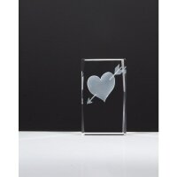 Kristallglas 3D-Herz Pfeil Diana für Meisterschaften...