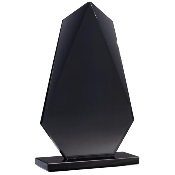 Glastrophäe Black Stefanie für Wettbewerbe jeder Art und jede Altersklasse