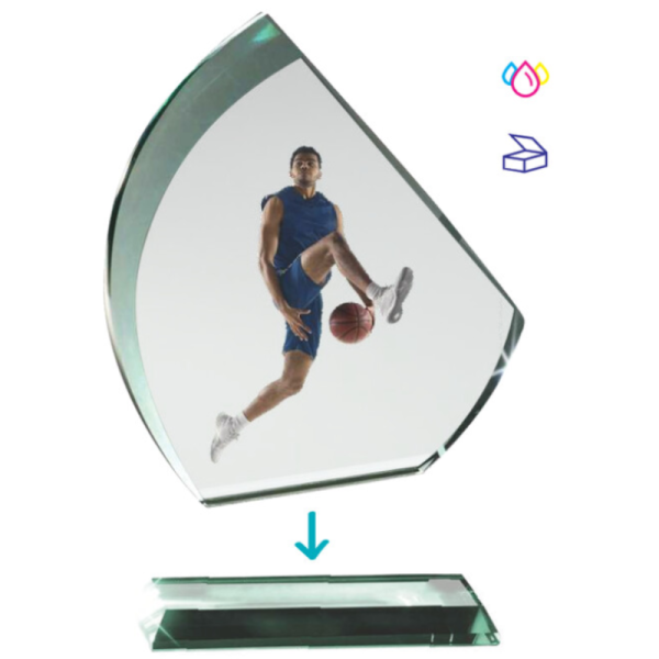 JADE-Glas Höhe 215 mm Alec für Leistung, Engagement und Beständigkeit