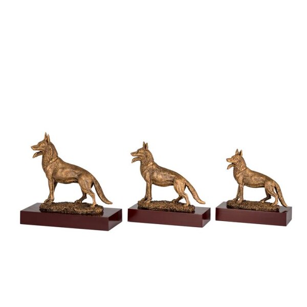 Resinfigur Schäferhund Heino für Ehrentage, Danksagungen und Anerkennung