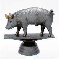 Figur Schwein resin 80 mm Bernhard für Anerkennung...