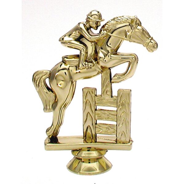 Figur Springreiten Gold 109 mm Christoph für Turniere und Veranstaltungsreihen