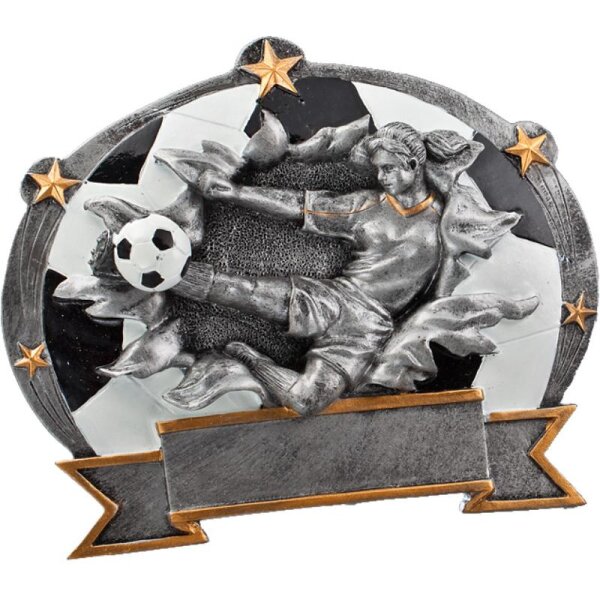 Plakette Fußball Dam.171x206 mm Esra für kleine und große Siegerlisten