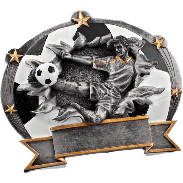 Plakette Fußball Herren 170x206 mm Ethan für Ehrungen im Team, im Verein und im Betrieb