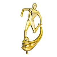 Figur Fußball Abstrakt Gold 144 mm Friedhelm...