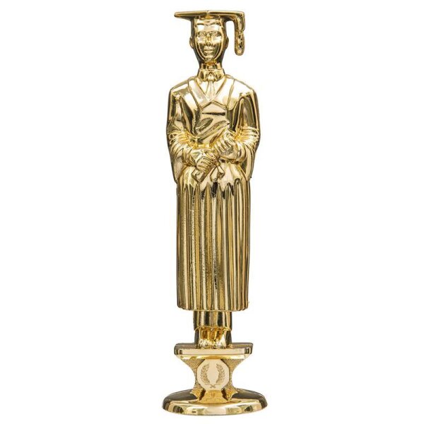 Figur Student Herre Gold 113 mm Heiko für Schulwettbewerbe und Projektabschlüsse