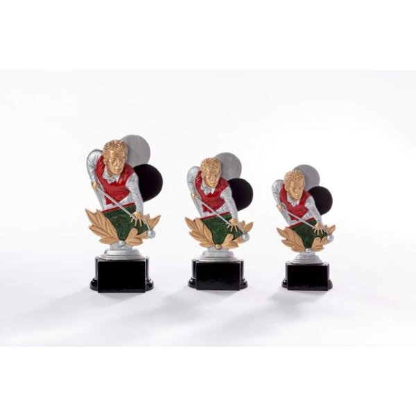 Resinfigur Billard 160 mm Justin für Ehrentage, Danksagungen und Anerkennung