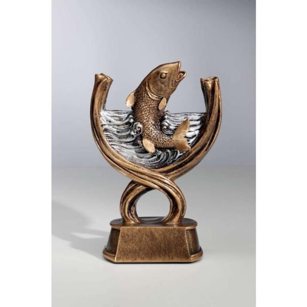 Resinfigur Fisch 168 mm Michael für Firmenfeiern, Mitarbeiter-Awards und Erfolge