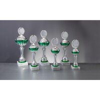 Pokal silber-grün Madlen für Schulwettbewerbe...