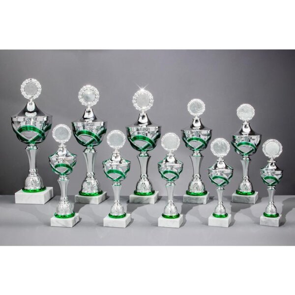 Pokal Silber-Grün Gretchen für Turniere und Veranstaltungsreihen