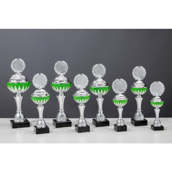 Pokal Silber-Grün Folker für Firmenfeiern, Mitarbeiter-Awards und Erfolge