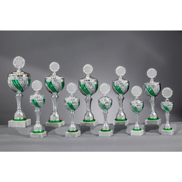 Pokal Silber-Grün Gregor für Sponsoren-Events und Partnerveranstaltungen