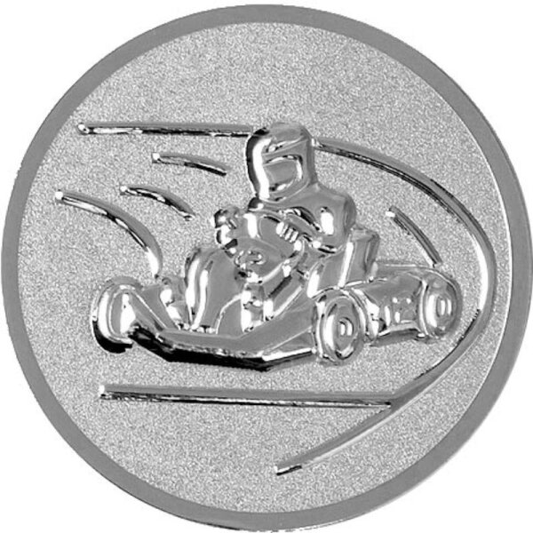 Emblem Go-Kart 3D Ø25mm silber