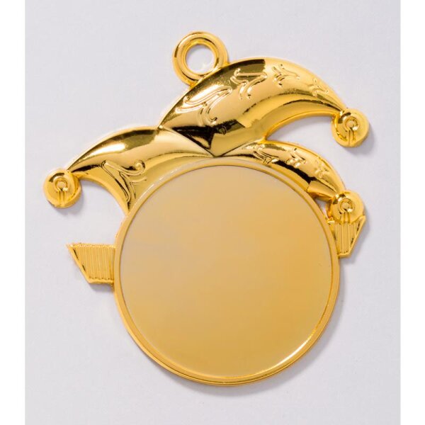 Medaille Karneval 80x80mm gold