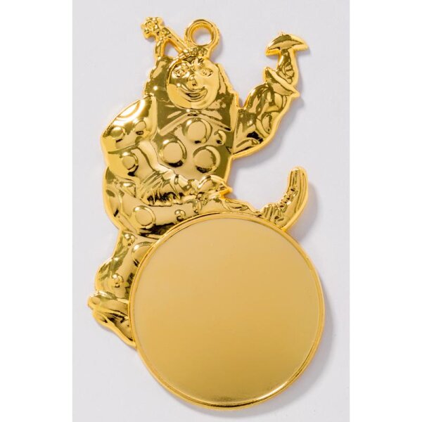 Medaille Karneval 108x60mm gold