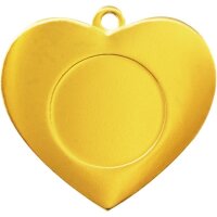 Herz-Medaille Ø50mm gold