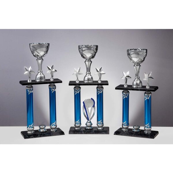 Säulenpokal bl-si 557mm Reimund für Turniere und Veranstaltungsreihen