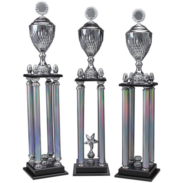 Säulenpokal Silber 1070mm Hans Jürgen für Schulwettbewerbe und Projektabschlüsse