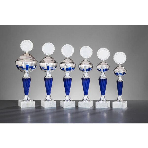 Pokal Silber-Blau Erdmute für Wettbewerbe jeder Art und jede Altersklasse