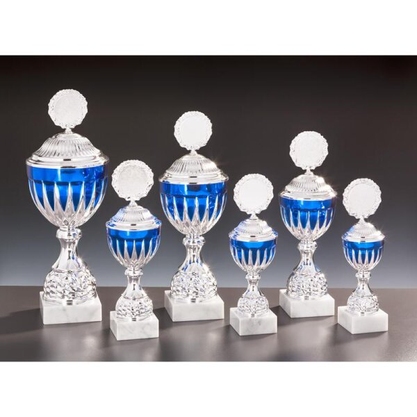 Pokal Silber-Blau Waltraud für schnelle Siegerehrungen vor Ort
