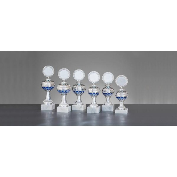 Pokal Silber-Blau Georgios für Team-Erfolge und gemeinsame Meilensteine