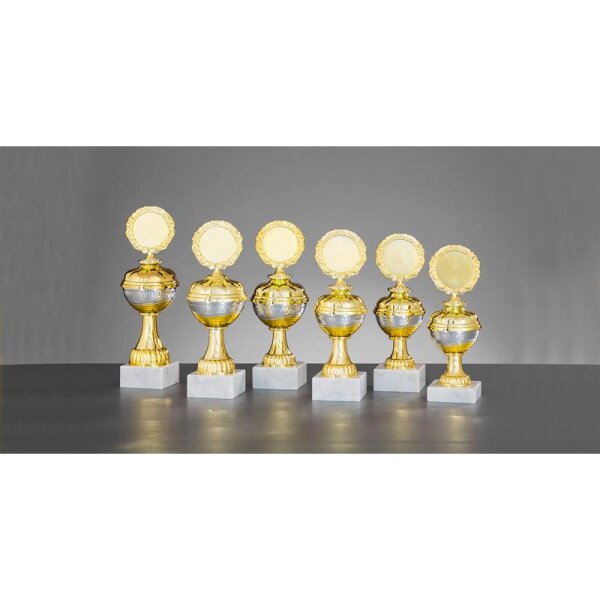 Pokal Silber-Blau Georgios für Team-Erfolge und gemeinsame Meilensteine