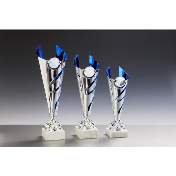 Pokal Silber-Blau Herrmann für Abschlussfeiern, Galaabende und Ehrungen